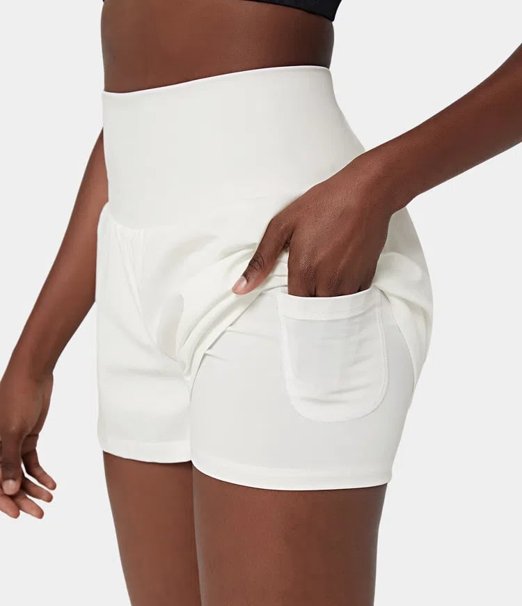 Laurel |  2-in-1-Yogashorts mit hoher Taille und Seitentaschen