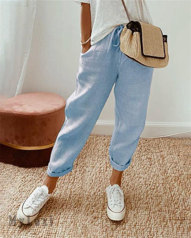 Tru | Bequeme Baumwoll- und Leinenhose für Damen