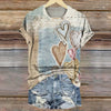 Emmanuelle | Vintage T-Shirt mit Herzaufdruck