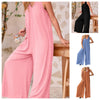 Heaven | Damen Casual V-Ausschnitt ärmellose Weitbein-Jumpsuit