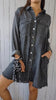 Kayla | Bequemes Denimhemd mit langem Mantel