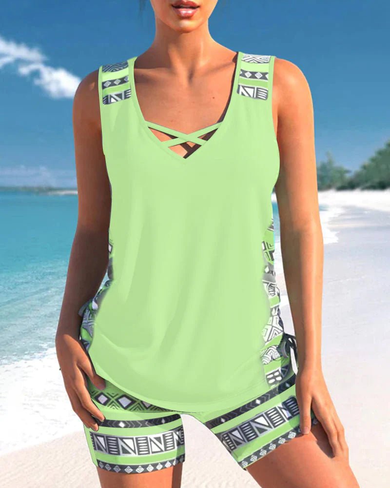 Evelyn | Trendiges Tankini-Badeanzug