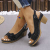 Dallas | Tagesangebot  Damen-Blumenblockabsatz-Sandalen