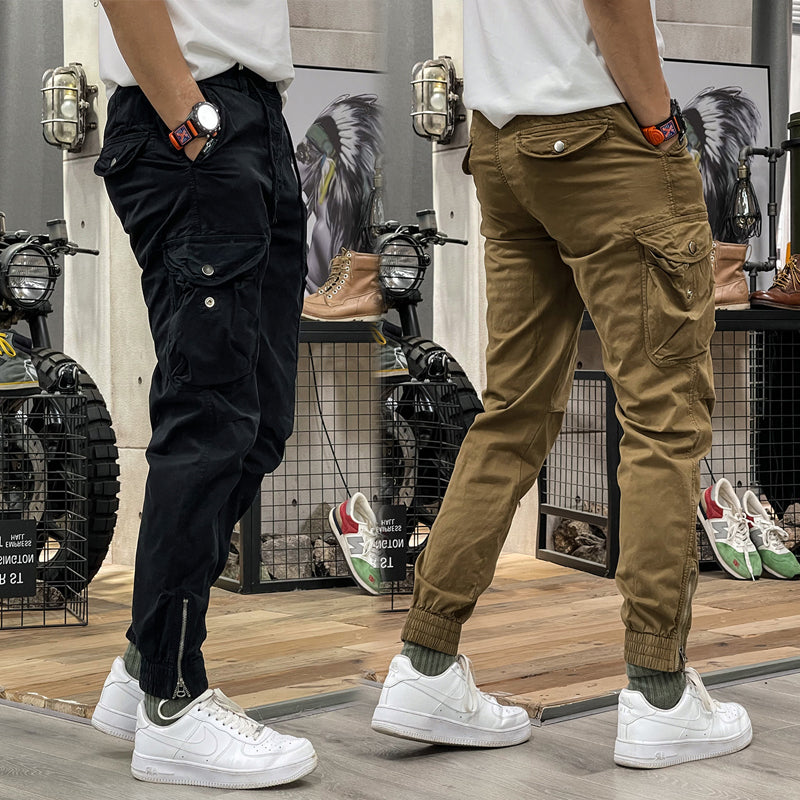 Brian | Herren-Cargo-Hose mit Mehreren Taschen und Elastischem Bund mit Kordelzug