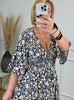 Becca | Kleid mit Falten und Leopardenmuster
