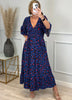 Becca | Kleid mit Falten und Leopardenmuster