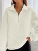 Geraldine | Damen - Trendiger V-Ausschnitt Pullover - Stylischer Reißverschluss