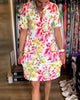 Cade | Kleid mit kurzen Ärmeln und Blumenmuster