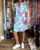 Cade | Kleid mit kurzen Ärmeln und Blumenmuster