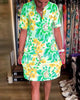 Cade | Kleid mit kurzen Ärmeln und Blumenmuster