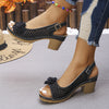 Dallas | Tagesangebot  Damen-Blumenblockabsatz-Sandalen