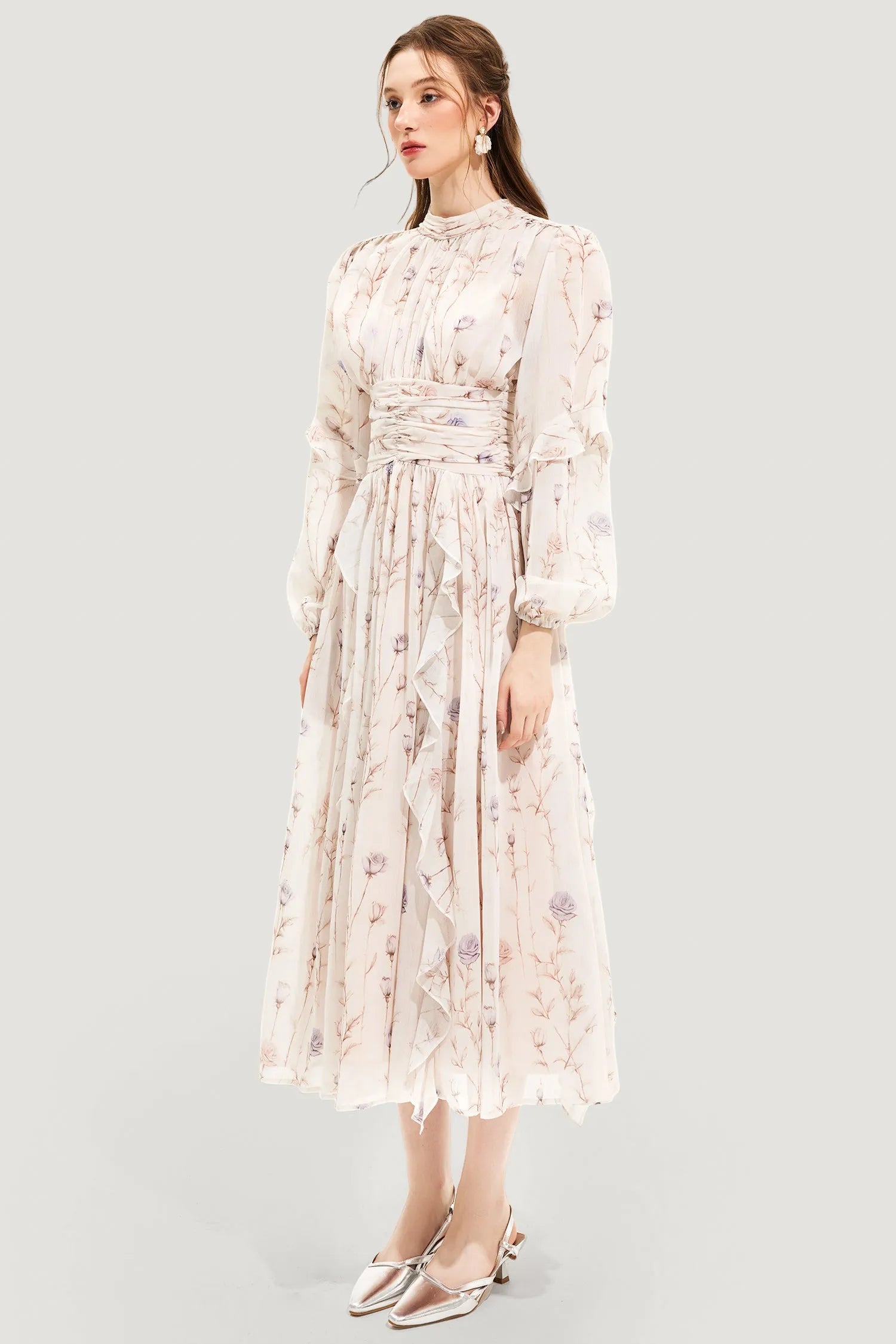 Agnes | Atmosphere ABande's dress with floral scratching