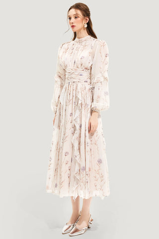 Agnes | Atmosphere ABande's dress with floral scratching