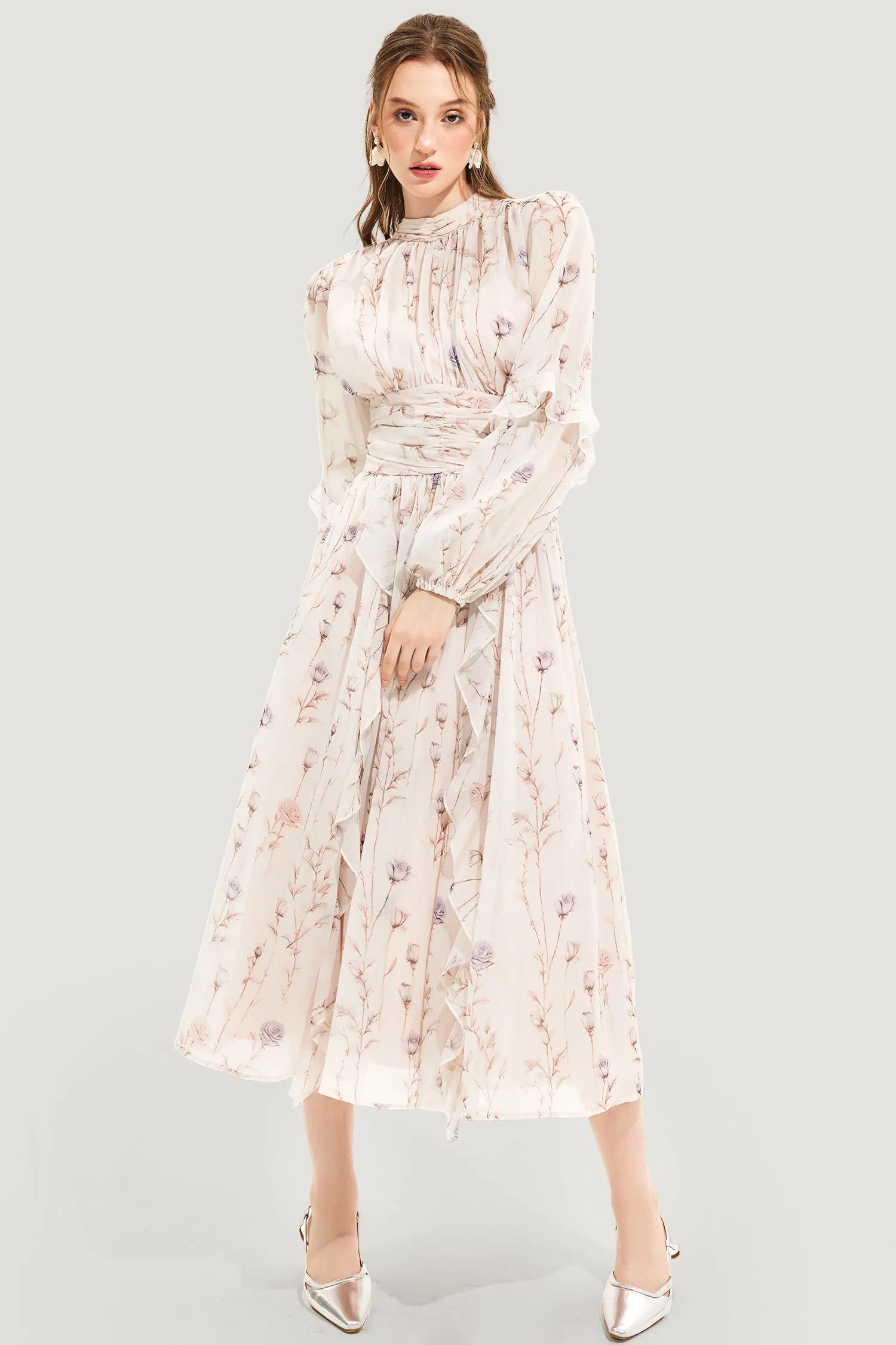 Agnes | Atmosphere ABande's dress with floral scratching