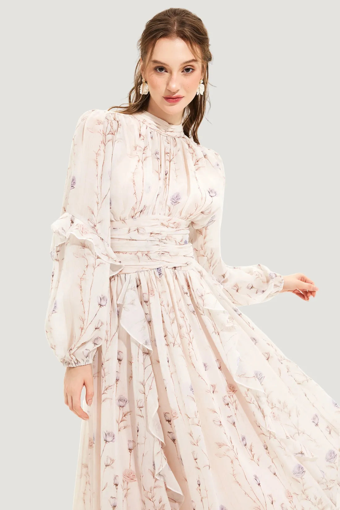 Agnes | Atmosphere ABande's dress with floral scratching