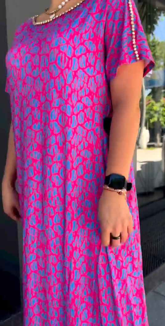 Kina | Modedruck-Kleid in Plus Size