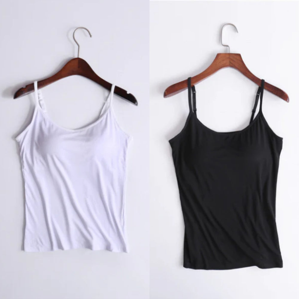 Leonora | Lockeres Leinen-Top mit integriertem BH