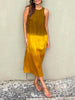 Shiloh | Langärmeliges Kleid aus Baumwolle und Leinen mit Tie-Dye-Schnitt