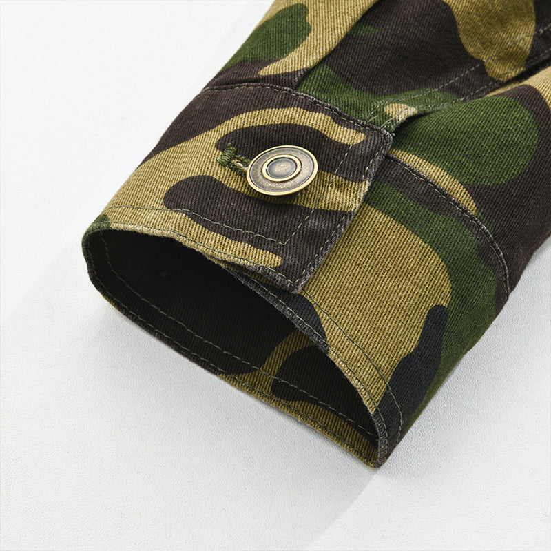 Hunter | Camouflage Canvas Retro-Jacke