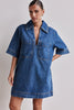Cara | Denim Minikleid - Blau