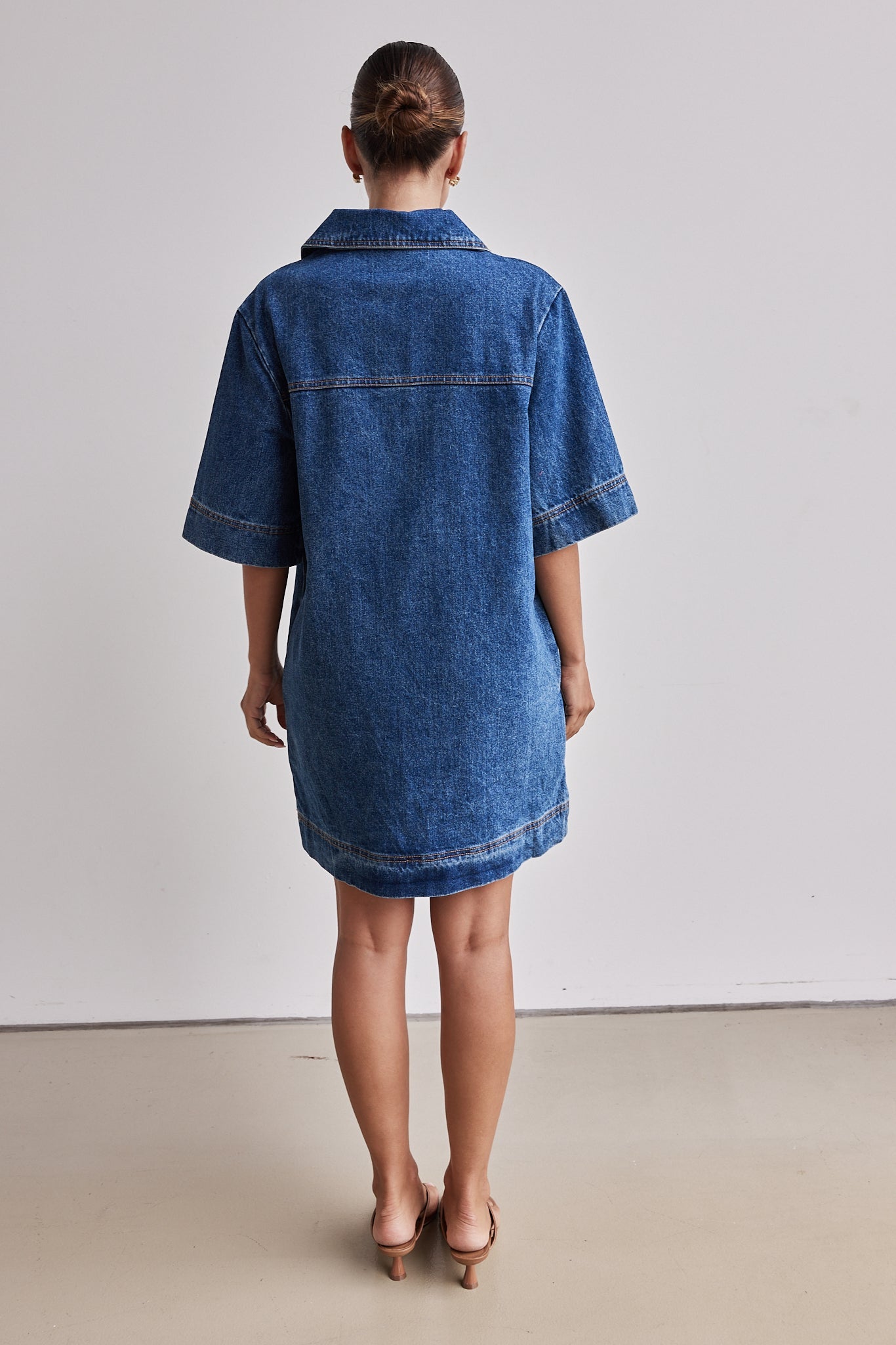 Cara | Denim Minikleid - Blau