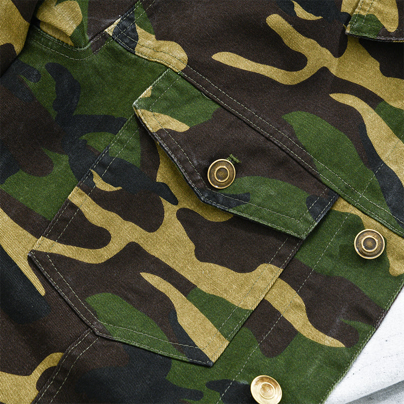 Hunter | Camouflage Canvas Retro-Jacke