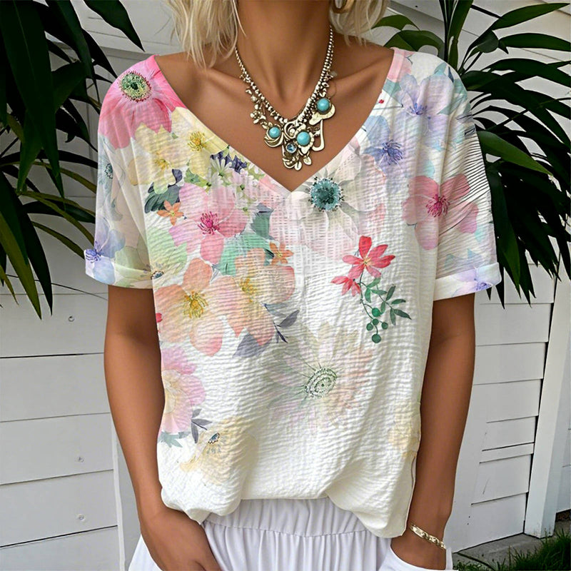 Patty | Lässiges T-Shirt mit Blumenmuster