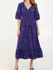 Becca | Kleid mit Falten und Leopardenmuster