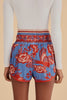 Legend | Blaue Spitzengarten-Nylon-Shorts