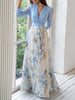 Yasmin | Langer Kleid mit Blumenmuster