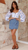 Terrance | Jamaya Mini-Rock - Blaue Jeans