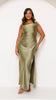Lora | Victoria Maxikleid - Olive