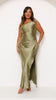 Lora | Victoria Maxikleid - Olive