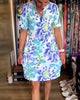 Cade | Kleid mit kurzen Ärmeln und Blumenmuster