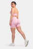 Janice | Nahtlose Sculpt Rippen-Kontur-Shorts | Pink