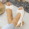 Dallas | Tagesangebot  Damen-Blumenblockabsatz-Sandalen