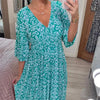 Hanna | Geblümtes Kleid mit V-Ausschnitt