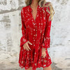 Gillian | Midikleid mit geometrischem Muster und V-Ausschnitt