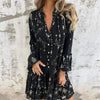 Gillian | Midikleid mit geometrischem Muster und V-Ausschnitt