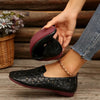 Makenna | Damen-Oxford-Ballerinas mit Blumenausschnitt und orthopädischen Einlagen