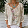 Laurel | T-Shirt mit Vintage-Blumenmuster