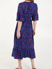 Becca | Kleid mit Falten und Leopardenmuster