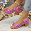 Dallas | Tagesangebot  Damen-Blumenblockabsatz-Sandalen