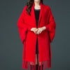 Mindy | Herbst-Specials Langärmliger, lässiger Schalmantel mit Quaste für Damen