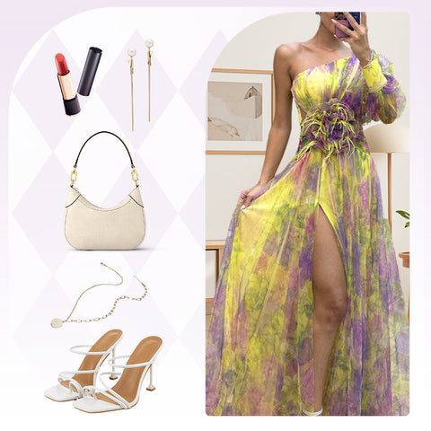 Eltona | Farbblock-Mirage-Kleid