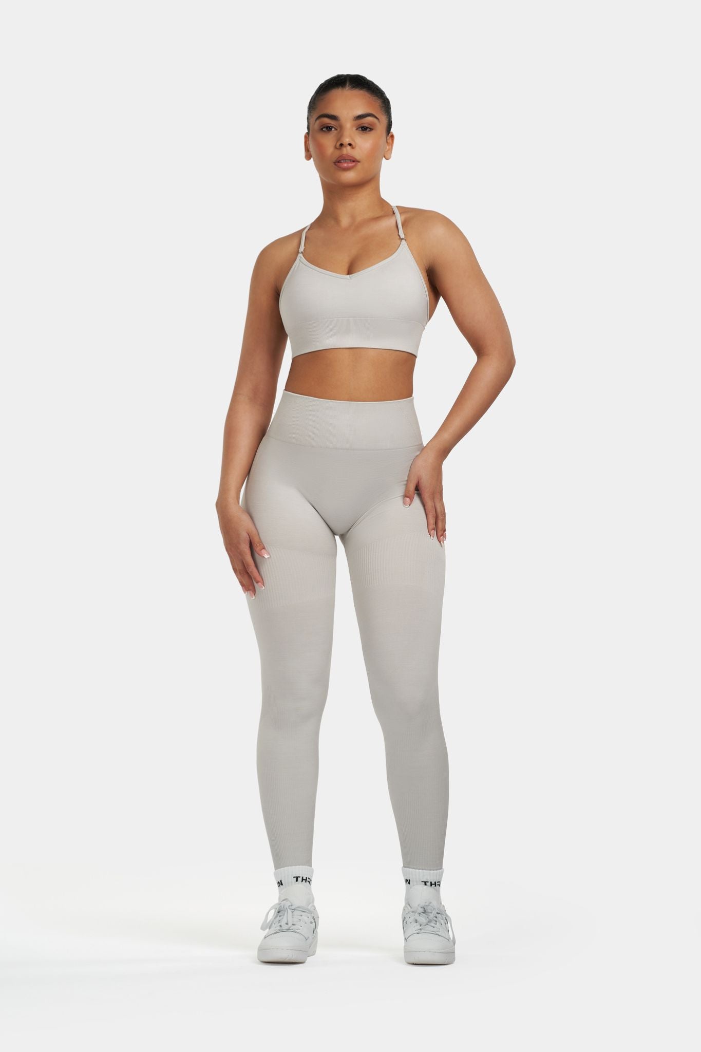 Ruben | SculptV2 Rippen-Kontur-Legging - Steingrau