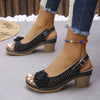 Dallas | Tagesangebot  Damen-Blumenblockabsatz-Sandalen