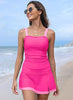 Kate | Damen Vintage Bauchkontroll-Zweiteiler Tankini Badeanzug