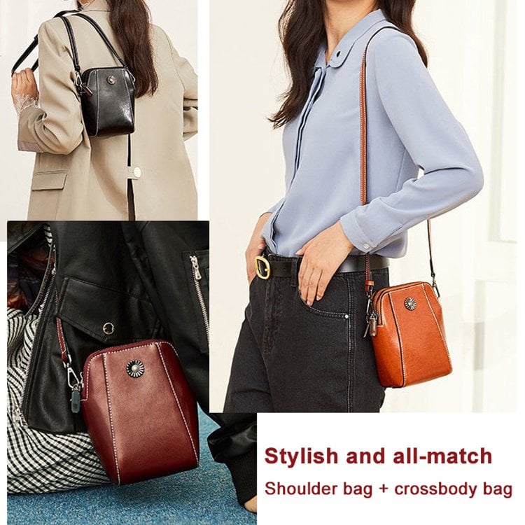 Nesha | Vertikale Crossbody-Handytasche für unterwegs