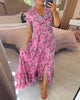 Tate | Kleid mit Blumenmuster und V-Ausschnitt